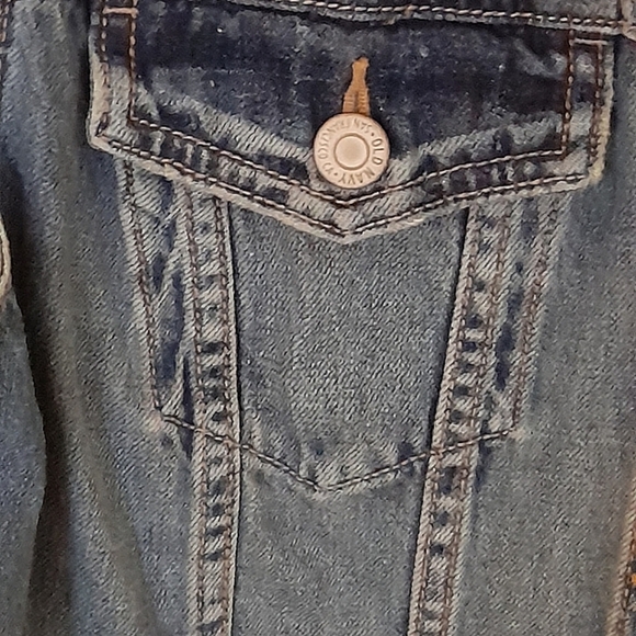 OLD NAVY WOMENS LARGE DENIM  JEAN VEST - Picture 7 of 9